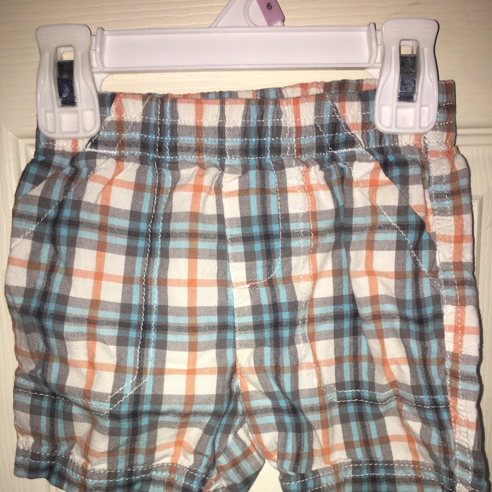 Jumping Bean sz 18 month blue/orange plaid shorts